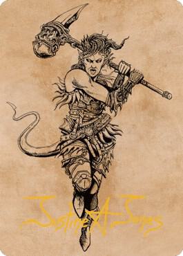 Karlach, Fury of Avernus Art Card (54/81) (Gold-Stamped Signature) card from Art Series: Commander Legends: Battle for Baldur's Gate