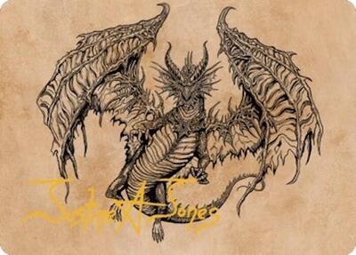 Ganax, Astral Hunter Art Card (Gold-Stamped Signature) card from Art Series: Commander Legends: Battle for Baldur's Gate