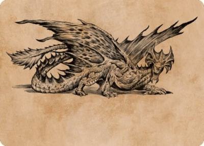 Ancient Brass Dragon Art Card (49/81) card from Art Series: Commander Legends: Battle for Baldur's Gate