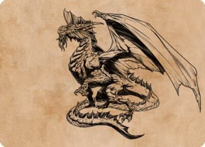 Ancient Silver Dragon Art Card (47/81) card from Art Series: Commander Legends: Battle for Baldur's Gate