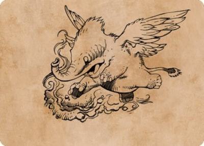 Lulu, Loyal Hollyphant Art Card card from Art Series: Commander Legends: Battle for Baldur's Gate