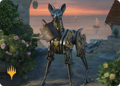 Clockwork Fox Art Card (Gold-Stamped) card from Art Series: Commander Legends: Battle for Baldur's Gate