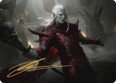Baeloth Barrityl, Entertainer Art Card (Gold-Stamped Signature) card from Art Series: Commander Legends: Battle for Baldur's Gate