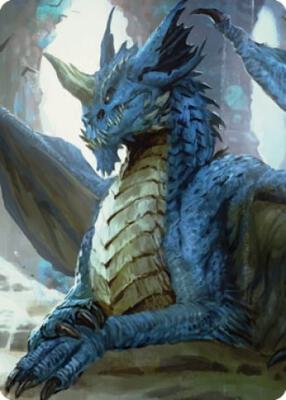 Young Blue Dragon Art Card card from Art Series: Commander Legends: Battle for Baldur's Gate