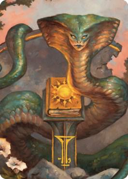 Guardian Naga Art Card (Gold-Stamped Signature) card from Art Series: Commander Legends: Battle for Baldur's Gate