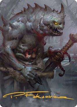 Gray Slaad Art Card (Gold-Stamped Signature) card from Art Series: Commander Legends: Battle for Baldur's Gate