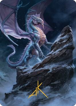 Ancient Silver Dragon Art Card (6/81) (Gold-Stamped Signature) card from Art Series: Commander Legends: Battle for Baldur's Gate