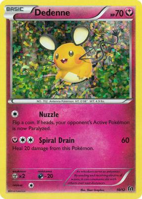 Dedenne - 10/12 card from McDonald's Promos 2016