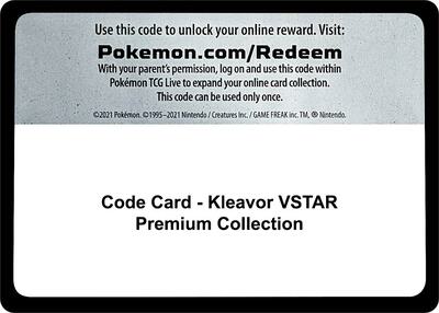 Code Card - Kleavor VSTAR Premium Collection card from Miscellaneous Cards & Products