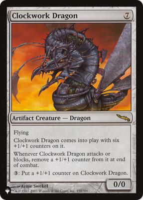 Clockwork Dragon card from The List Reprints