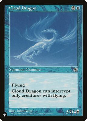 Cloud Dragon card from The List Reprints