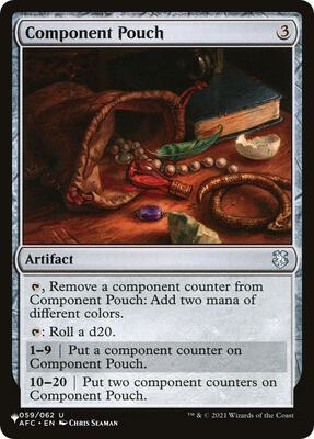 Component Pouch card from The List Reprints