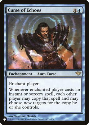 Curse of Echoes card from The List Reprints