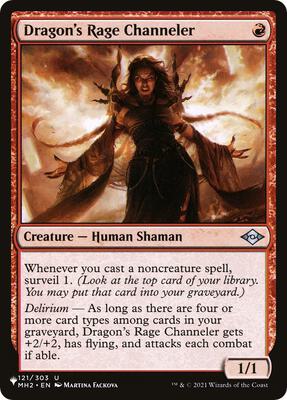 Dragon's Rage Channeler card from The List Reprints