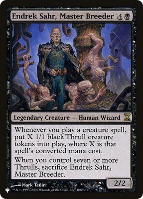 Endrek Sahr, Master Breeder card from The List Reprints