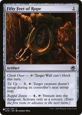 Fifty Feet of Rope card from The List Reprints