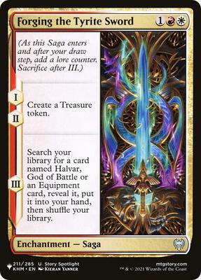 Forging the Tyrite Sword card from The List Reprints