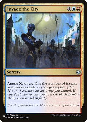 Invade the City card from The List Reprints