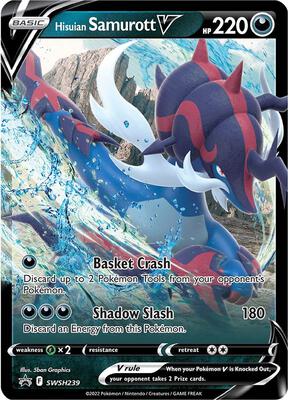 Hisuian Samurott V - SWSH239 card from SWSH: Sword & Shield Promo Cards