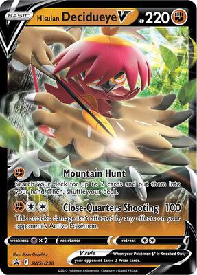 Hisuian Decidueye V - SWSH238 card from SWSH: Sword & Shield Promo Cards