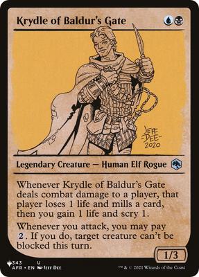 Krydle of Baldur's Gate (Showcase) card from The List Reprints