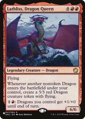 Lathliss, Dragon Queen card from The List Reprints