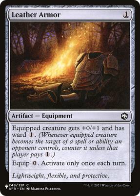 Leather Armor card from The List Reprints