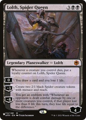 Lolth, Spider Queen card from The List Reprints