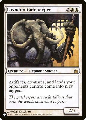 Loxodon Gatekeeper card from The List Reprints
