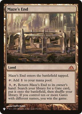 Maze's End card from The List Reprints
