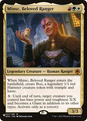 Minsc, Beloved Ranger card from The List Reprints