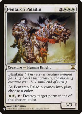Pentarch Paladin card from The List Reprints