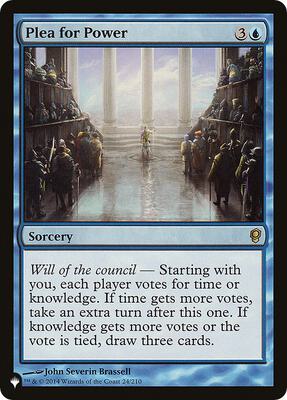 Plea for Power card from The List Reprints