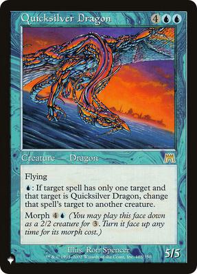 Quicksilver Dragon card from The List Reprints