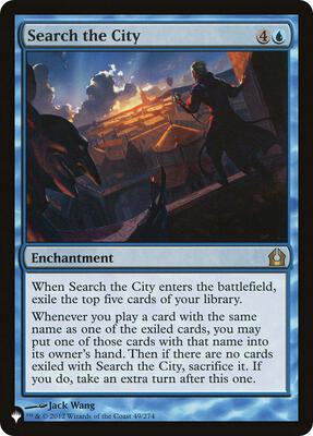 Search the City card from The List Reprints