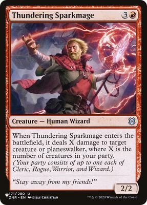 Thundering Sparkmage card from The List Reprints