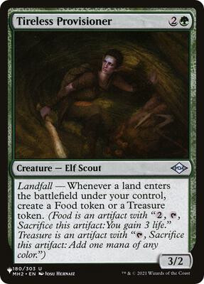 Tireless Provisioner card from The List Reprints