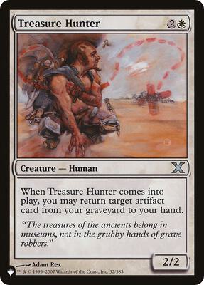 Treasure Hunter card from The List Reprints