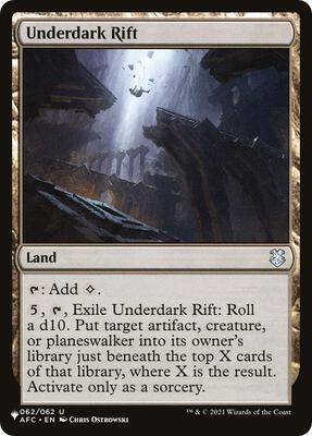 Underdark Rift card from The List Reprints