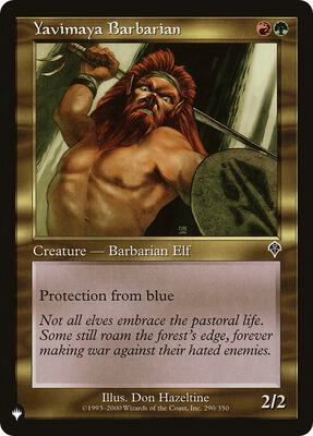 Yavimaya Barbarian card from The List Reprints