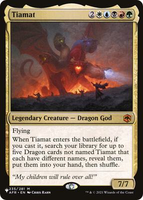 Tiamat card from The List Reprints