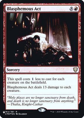 Blasphemous Act (CMR) card from The List Reprints
