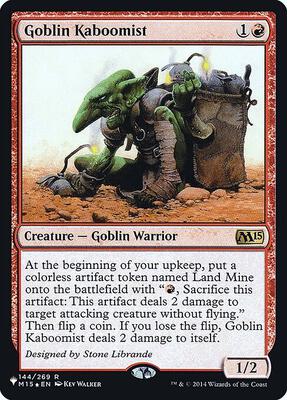 Goblin Kaboomist card from The List Reprints