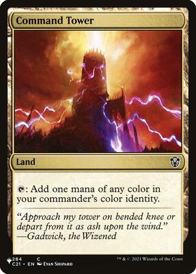 Command Tower (C21) card from The List Reprints