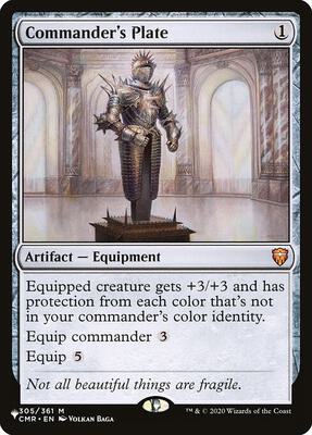 Commander's Plate card from The List Reprints