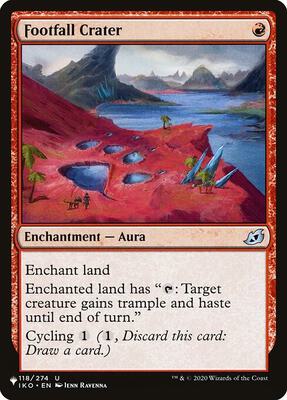 Footfall Crater card from The List Reprints