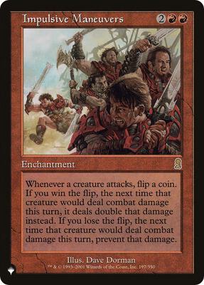 Impulsive Maneuvers card from The List Reprints