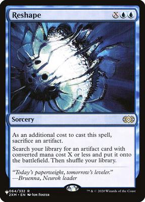Reshape (2XM) card from The List Reprints