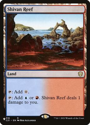Shivan Reef card from The List Reprints