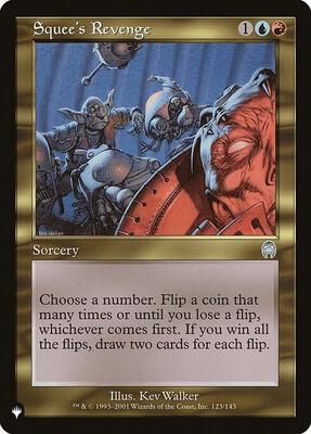 Squee's Revenge card from The List Reprints